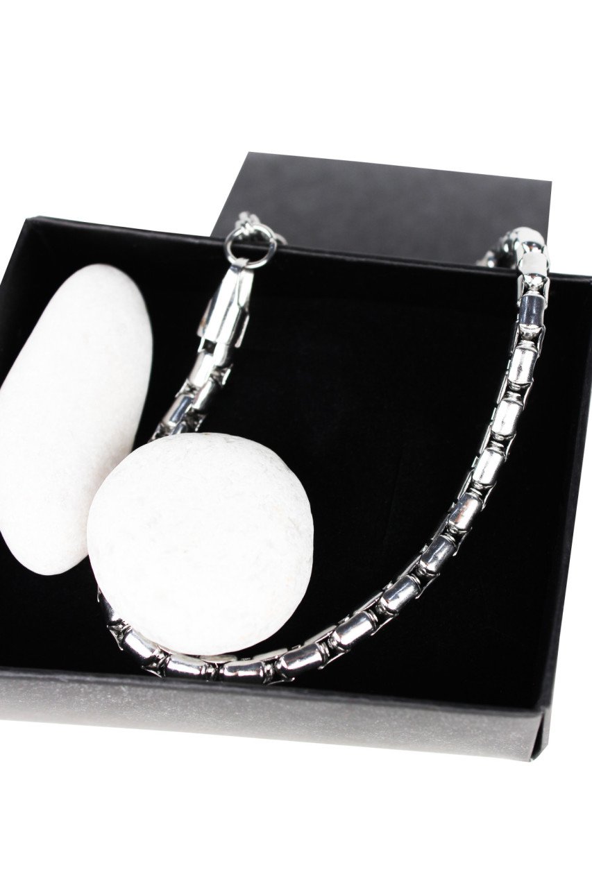 Erkek Kolye Ve Bileklik Takım Set Gümüş  Kararmaz Çelik Erkek Aksesuar