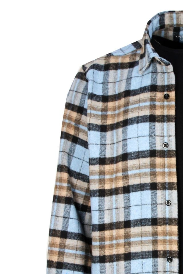 Varetta Erkek Mavi Oduncu Gömlek Kareli  Klasik Kesim Cepli