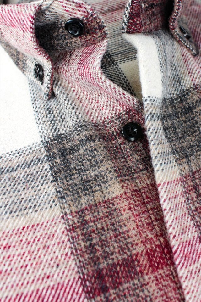 Varetta Erkek Bordo Kışlık Kalın Kareli Oduncu Gömlek – Cepli Oversize Model