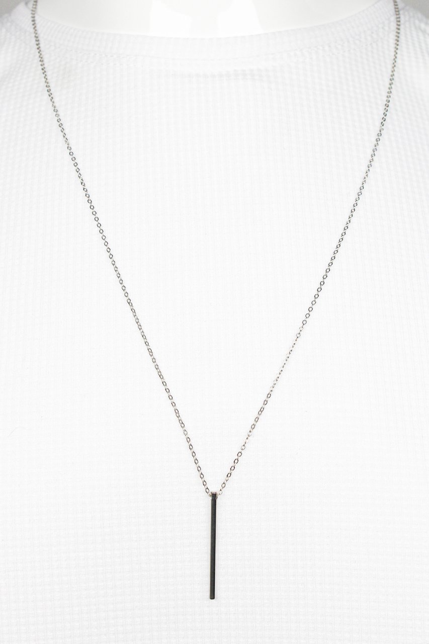 Erkek Metal Gri Çelik Zincir Kolye