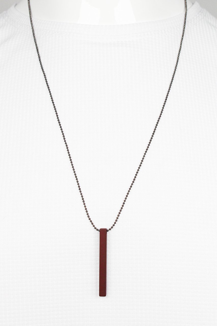 Erkek Bordo Çelik Zincir Kolye