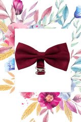 Varetta Erkek Bordo Saten Kumaş Papyon