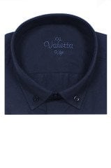 Varetta Erkek Lacivert Büyük Beden  Uzun Kollu Düz Gömlek