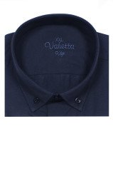 Varetta Erkek Lacivert Büyük Beden  Uzun Kollu Düz Gömlek