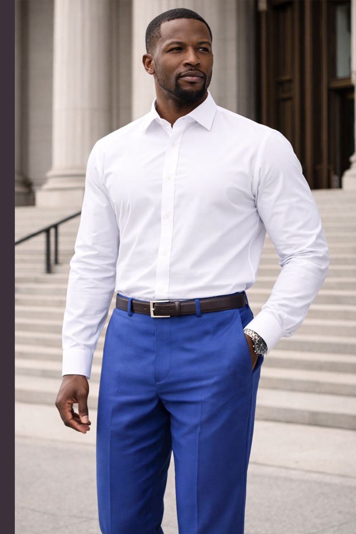 Varetta Erkek Açık Mavi Poliviskon Kumaş Pantolon