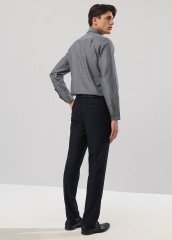 Varetta Erkek Siyah Klasik Kesim Poliviskon Kumaş Pantolon