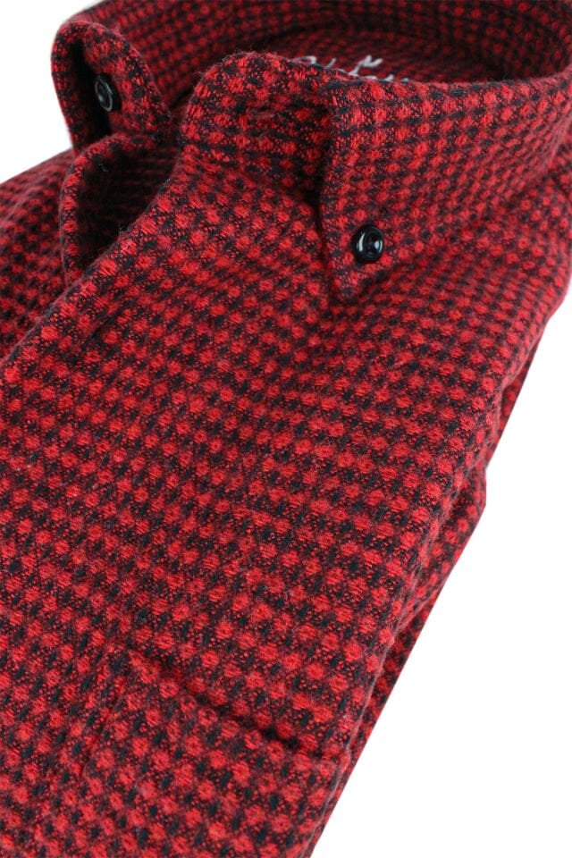 Varetta Erkek Bordo Kışlık Kalın Kareli Oduncu Gömlek – Cepli Oversize Model