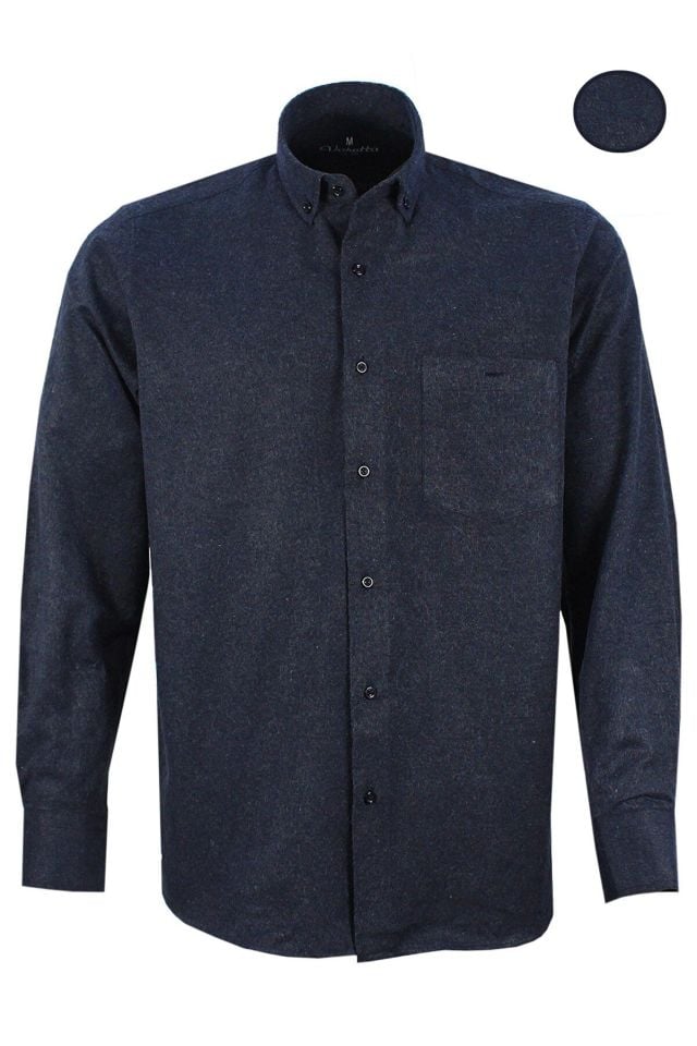 Varetta Erkek Lacivert Kışlık Yaka Düğmeli Gömlek