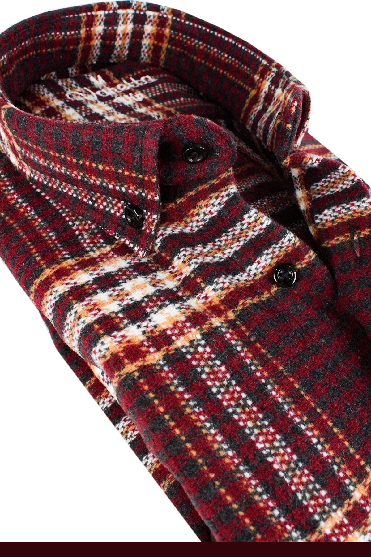 Varetta Erkek Bordo Kışlık Kalın Kareli Oduncu Gömlek – Cepli Oversize Model