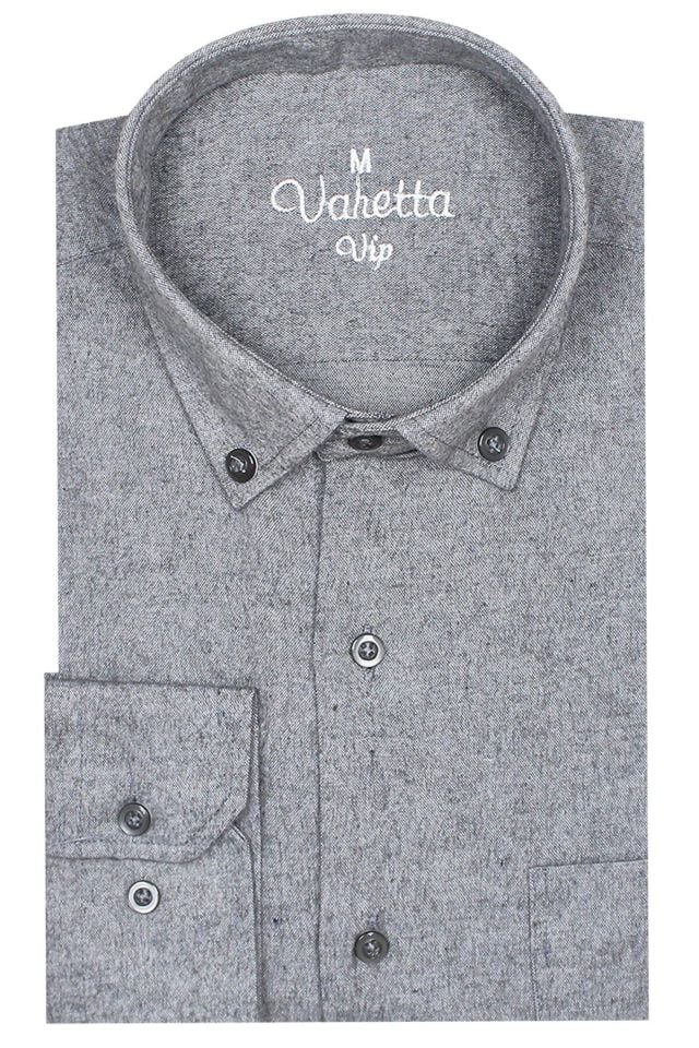 Varetta Erkek Gri Cepli Kışlık Gömlek
