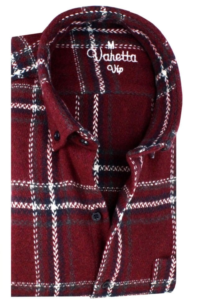 Varetta Erkek Kahverengi Kışlık Kalın Kareli Oduncu Gömlek – Cepli Oversize Model