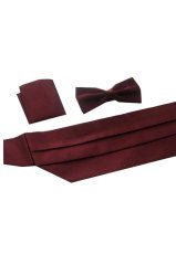 Erkek Bordo Damatlık Kuşak Set
