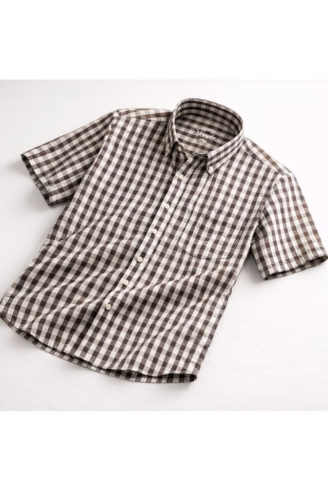 Varetta Erkek Kısa Kollu Gömlek Kahverengi Geniş Kesim Yumuşak Pamuklu Yazlık