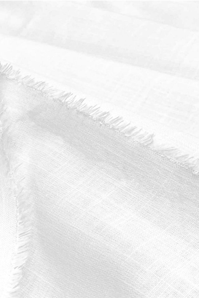 Varetta Erkek Beyaz Keten Gömlek | %100 Pamuk, Uzun Kollu, Geniş Kesim, Tek Cepli