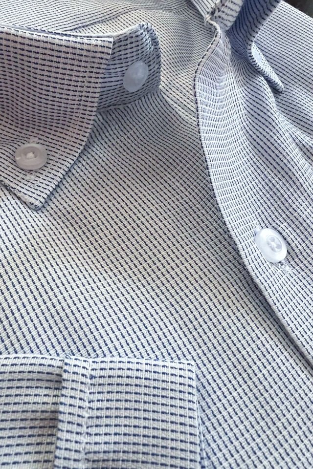 Varetta  Erkek Mavi Kısa Kollu Büyük Beden Gömlek Cepli Geniş Kesim Casual Soft Pamuklu