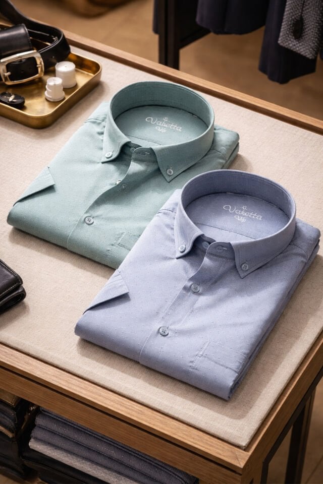 Varetta Erkek Mavi Pamuklu Cepli Yazlık Kısa Kollu Gömlek