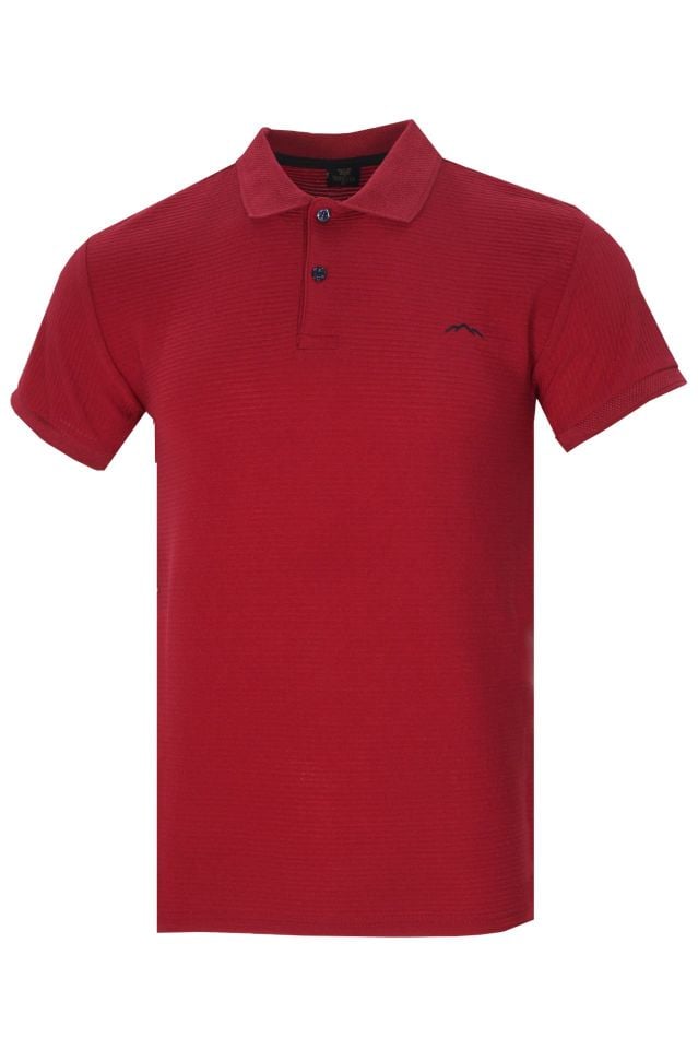 Varetta Bordo Pamuklu Kısa Kollu Polo Yaka T shirt