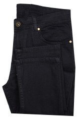 Erkek Siyah Üsten Cepli Regulafit Jeans Pantolon