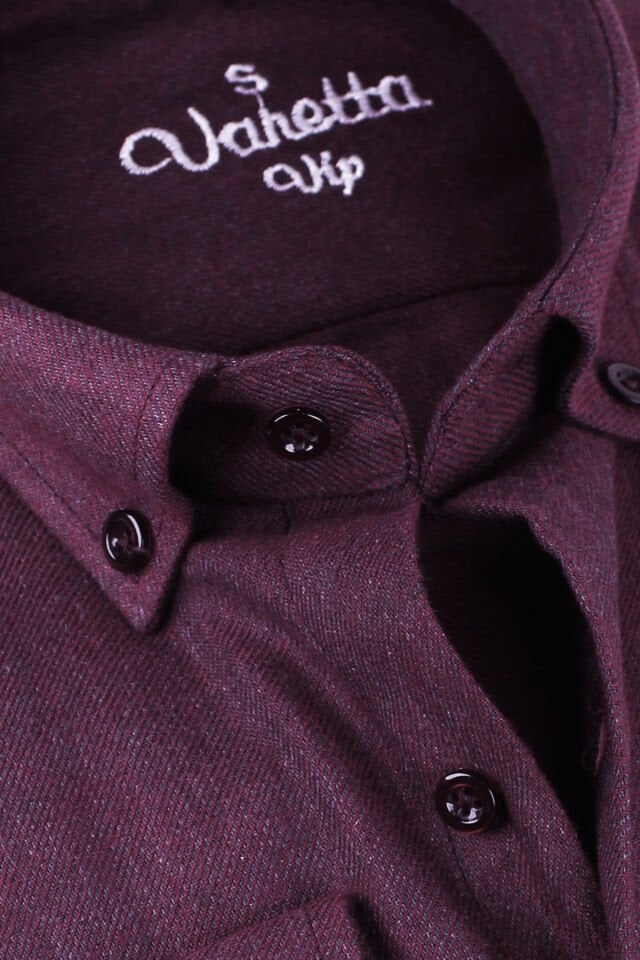 Varetta Erkek Kışlık Deniz Kestanesi Rengi Gömlek – Cepli Geniş Kesim Flanel Model