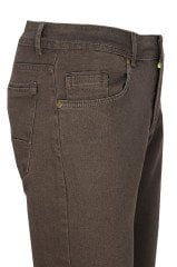 Erkek Boz Kahverengi Üsten Cepli Regulafit Jeans Pantolon