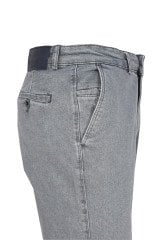 Erkek Gri Regulafit Jeans Pantolon