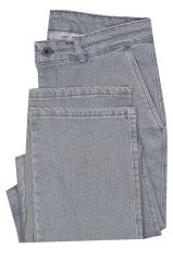 Erkek Gri Regulafit Jeans Pantolon