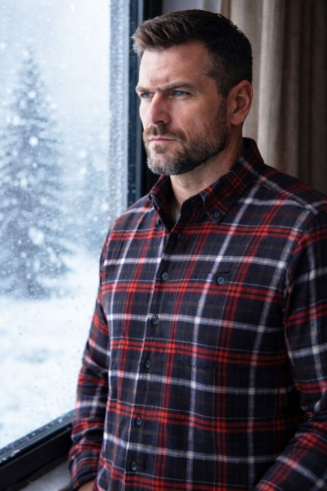 Varetta Erkek Siyah Kareli Kışlık Gömlek Cepli Uzun Kollu Klasik Kesim