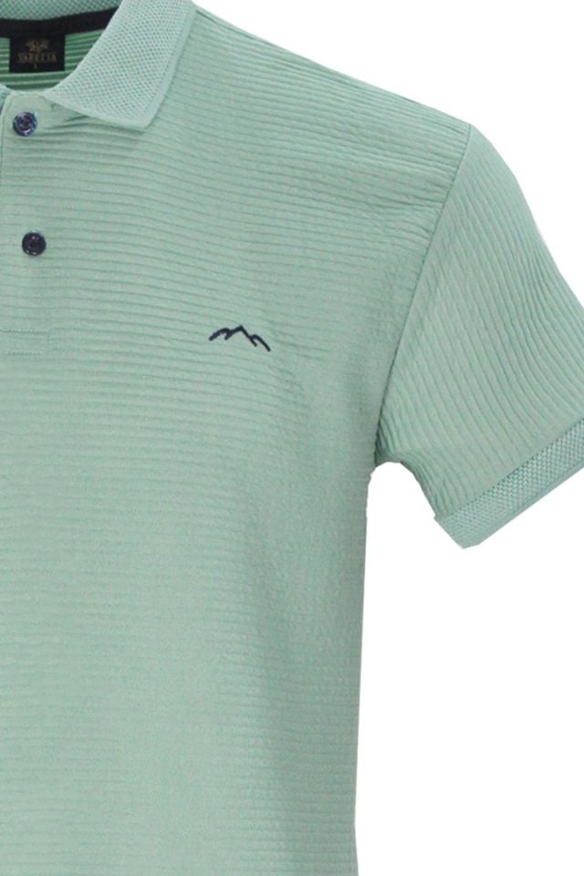 Varetta Mint Yeşili Pamuklu Kısa Kollu Polo Yaka T shirt