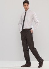 Varetta Erkek Kahverengi Poliviskon Kumaş Pantolon