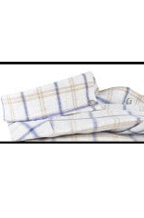 Erkek Beyaz %100 Pamuklu Klasik Kesim Düğmeli Yaka Cepli Kareli Erkek Gömlek