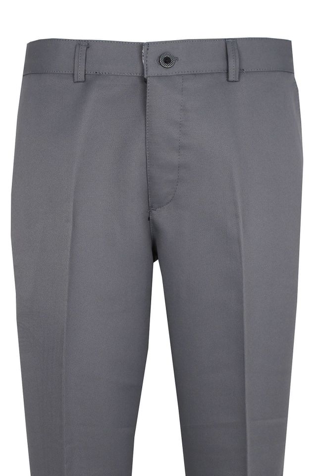 Varetta Erkek Gri Armürlü Keten Pantolon
