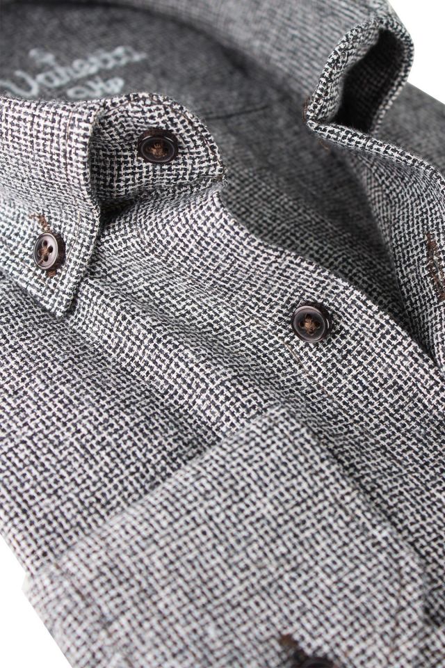 Varetta Erkek Siyah Beyaz Kışlık Geniş Kesim Cepli Gömlek