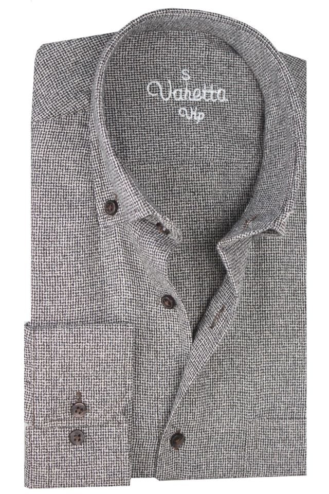 Varetta Erkek Siyah Beyaz Kışlık Geniş Kesim Cepli Gömlek