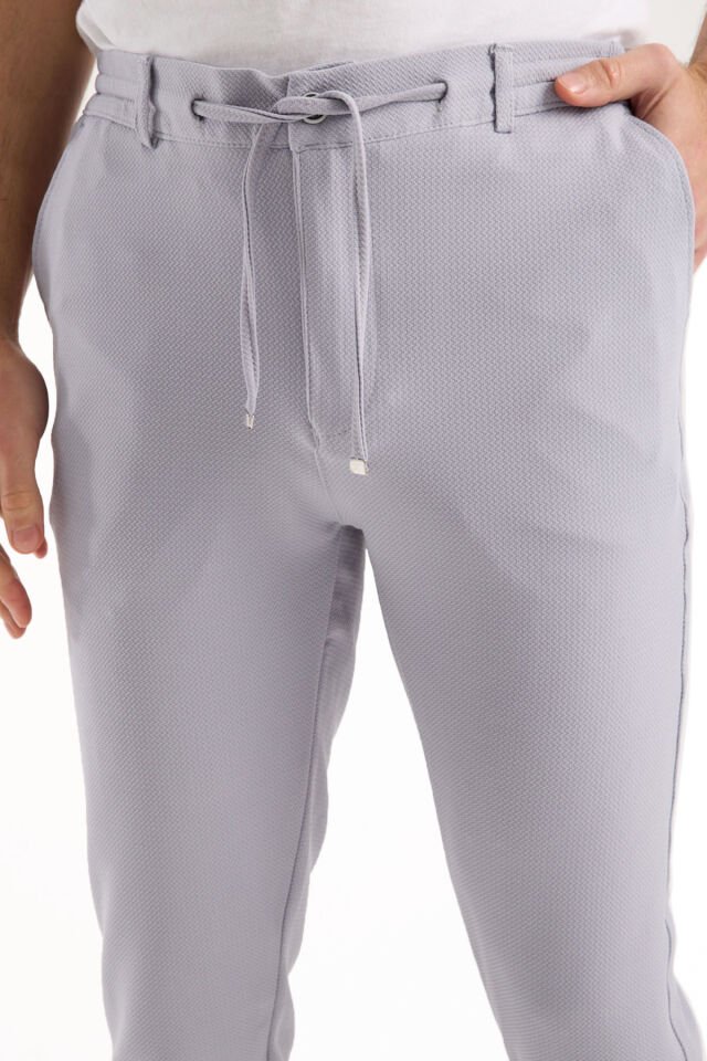 Varetta Erkek Yazlık Leylak Gri Jogger Pantolon – Lastikli Bel, Likralı, Regular Fit