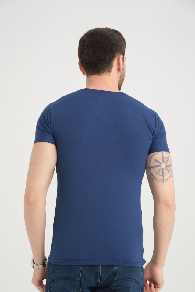Varetta Erkek Lacivert Bisiklet Yaka Kısa Kollu T shirt