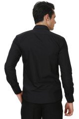 Varetta Erkek Siyah Düz Slim Fit Uzun Kollu Gömlek