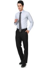 Varetta Erkek Gri Düz Slim Fit Uzun Kollu Gömlek