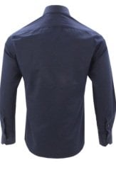 Erkek Lacivert Düz Slim Fit Uzun Kol Gömlek