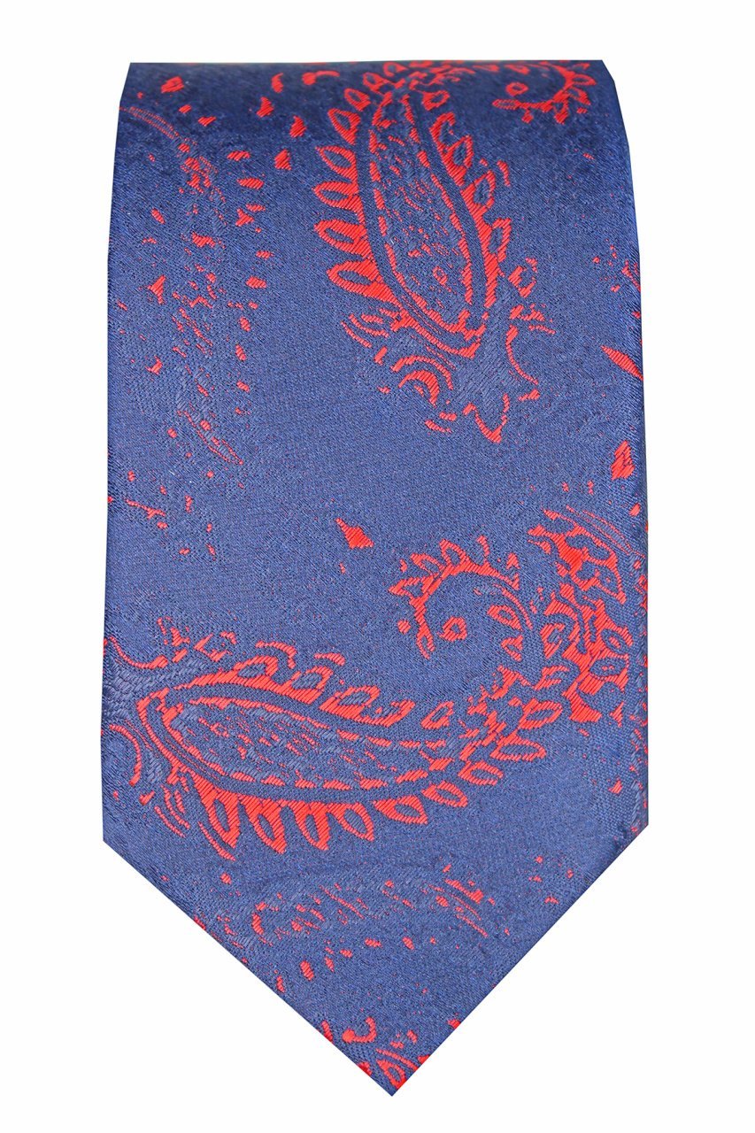 Varetta Erkek Lacivert Geniş Kesim Desenli Kravat 