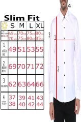 Erkek Slim Fit Mavi Kırmızı Desenli Uzun Kollu Gömlek
