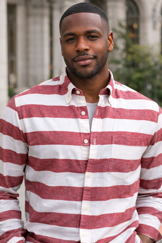 Varetta Erkek Bordo Çizgili Uzun Kollu Klasik Kesim Gömlek