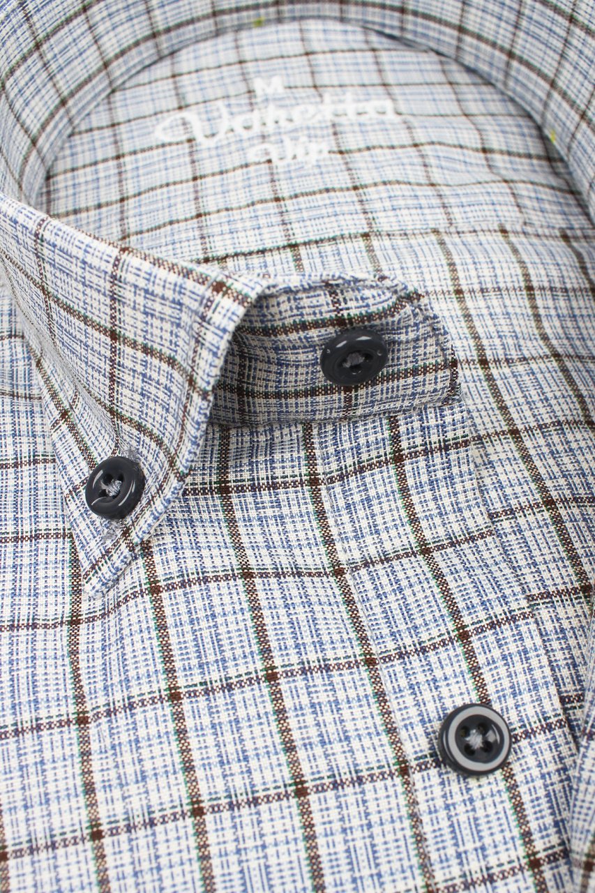 VARETTA Erkek Mavi Kısa Kollu Gömlek