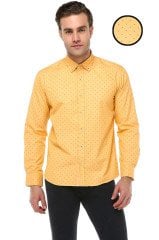 Varetta Erkek Sarı Slim Fit  Uzun Kollu Gömlek
