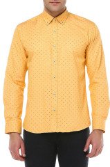 Varetta Erkek Sarı Slim Fit  Uzun Kollu Gömlek