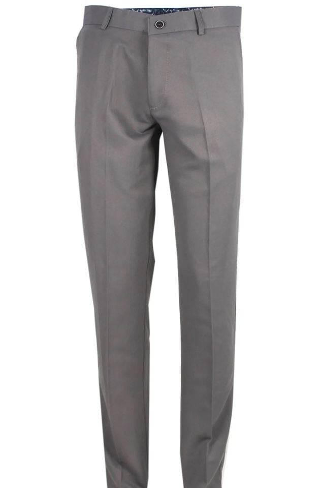 Varetta Erkek Gri Klasik Keten Armüllü Pantolon