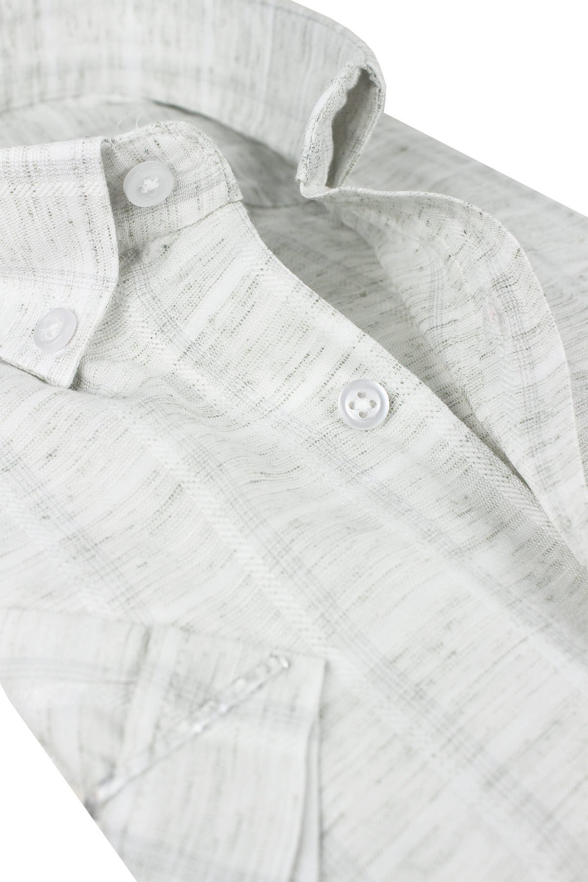 Varetta Erkek Yeşil Kısa Kollu Cepli Geniş Kesim Pamuklu Yazlık Kareli Gömlek