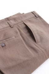 Varetta Erkek Kahverengi Armüllü Klasik Cepli Keten Pantolon